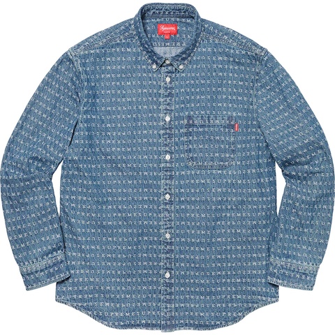 Supreme Jacquard Logos Denim Shirt デニム Jacquard Logos Denim Shirt - spring/summer 2020 - Supreme