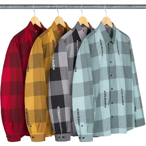 Supreme Logo Plaid Shirt - $138.00