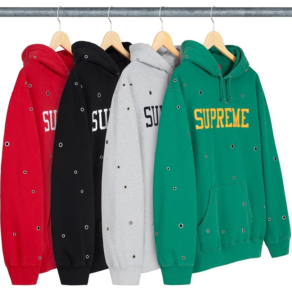 Eyelet Hooded Sweatshirt - SupremeCommunity