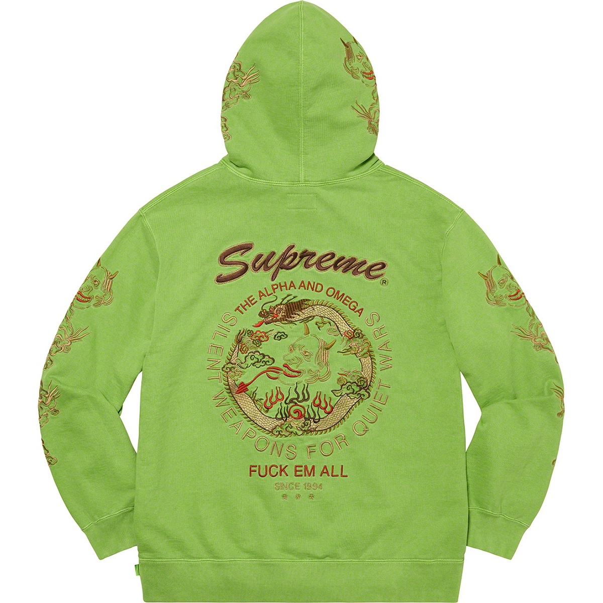 Supreme Dragon Overdyed Hooded Sweatshirt (SS20) - dragonoverdy - $168