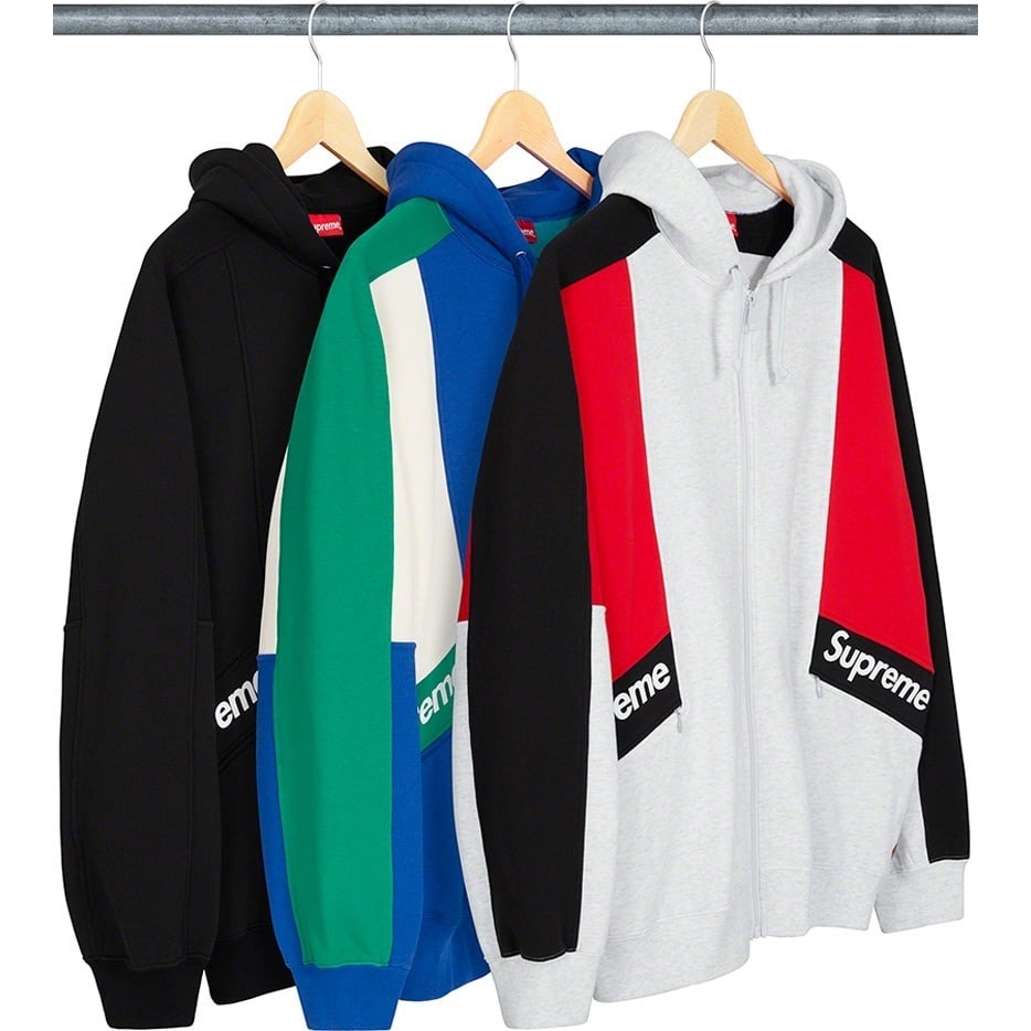 Color Blocked Zip Up Hooded Sweatshirt - Supreme Color Blocked Zip Up Hooded Sweatshirt - Supreme
