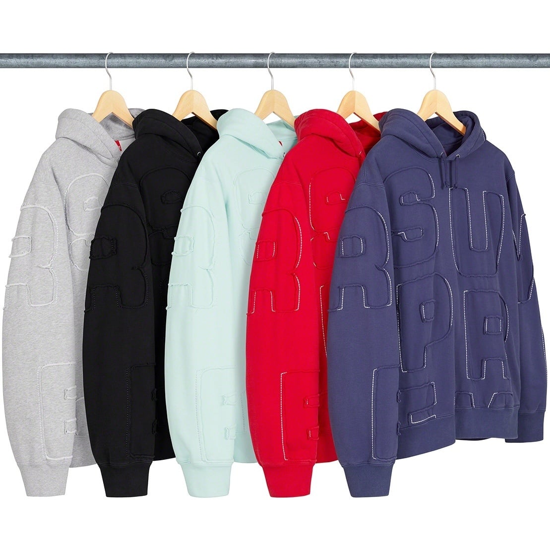 Cutout Letters Hooded Sweatshirt - Supreme
