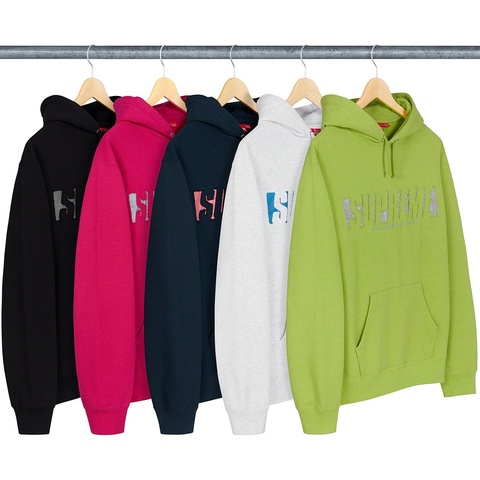 Supreme Reflective Cutout Hooded Sweatshirt - $158.00