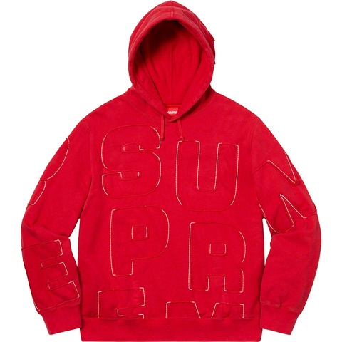 Cutout Letters Hooded Sweatshirt - Supreme