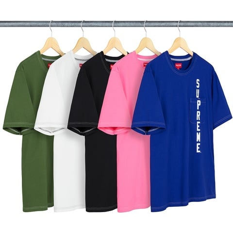 Contrast Stitch Pocket Tee - spring/summer 2020 - Supreme