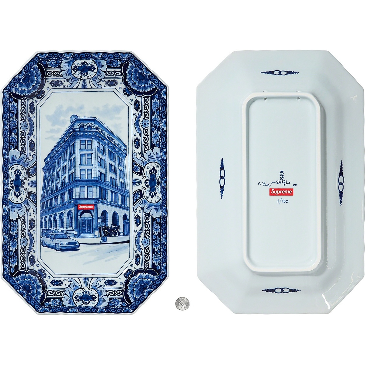 Supreme®/Royal Delft Hand-Painted 190 Bowery Large Plate - Supreme
