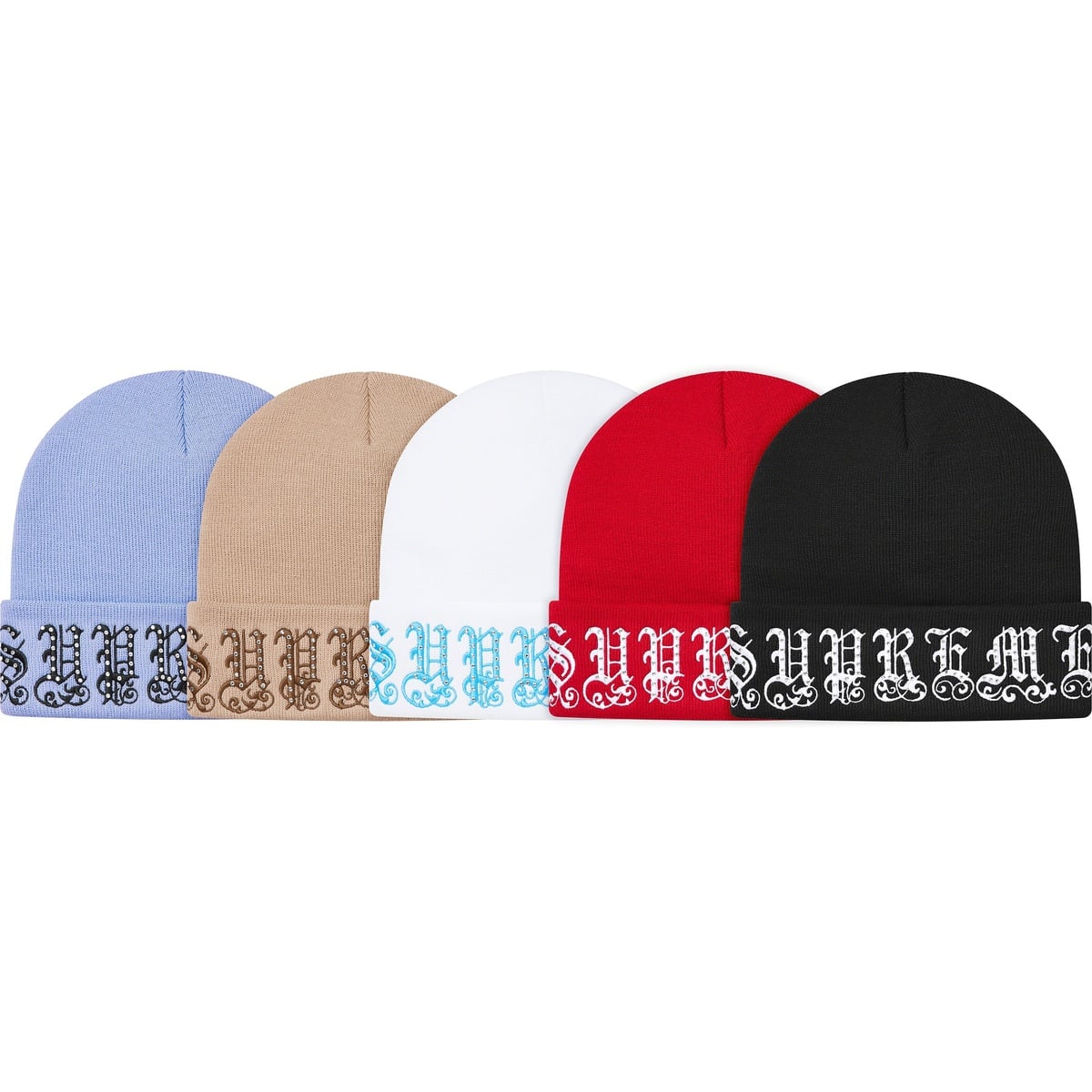 Old English Rhinestone Beanie - SupremeCommunity