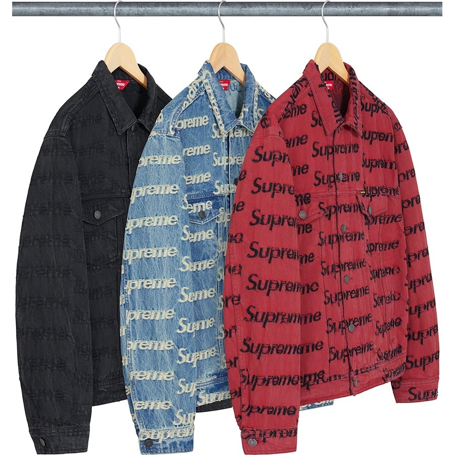 Frayed Logos Denim Trucker Jacket - Supreme