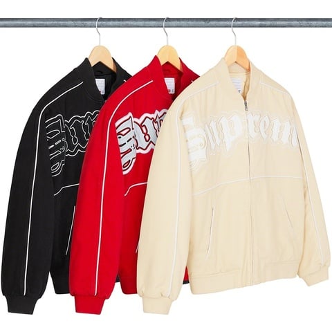 ジャケット・アウター Supreme Twill Old English Varsity Jacket Supreme Twill Old English Varsity Jacket Black シュプリーム