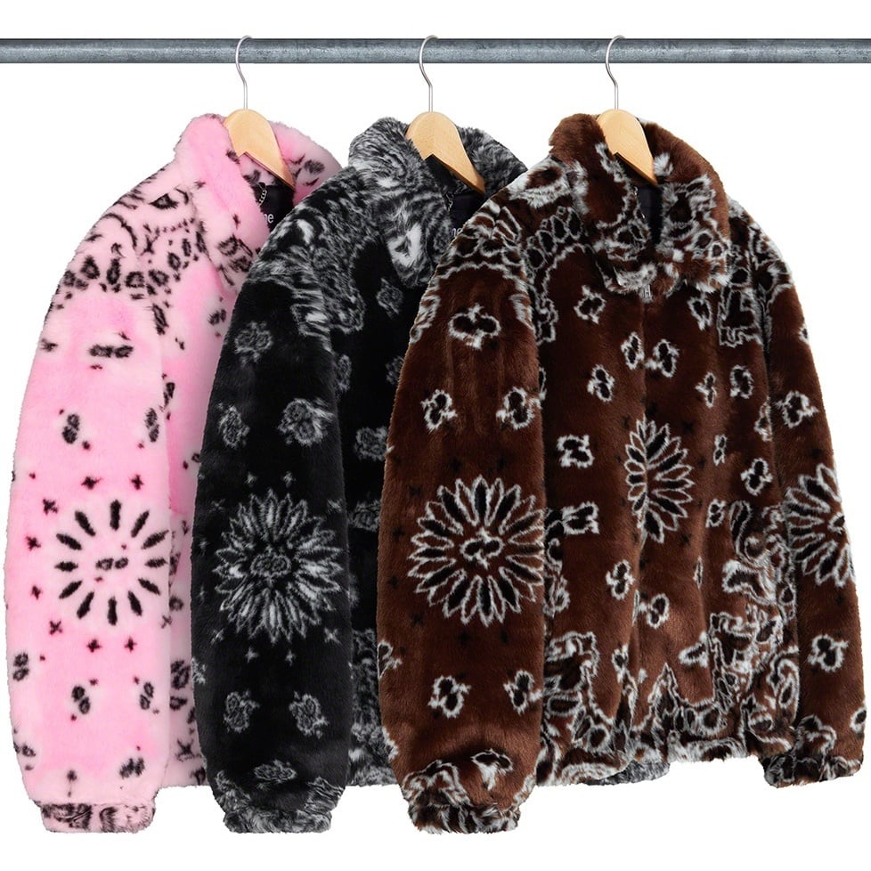 Bandana Faux Fur Bomber Jacket - SupremeCommunity