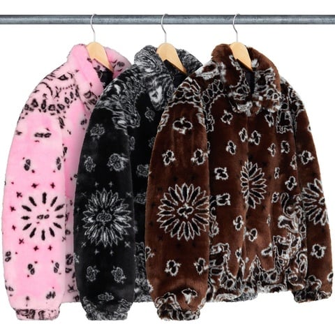 Bandana Faux Fur Bomber Jacket - Supreme