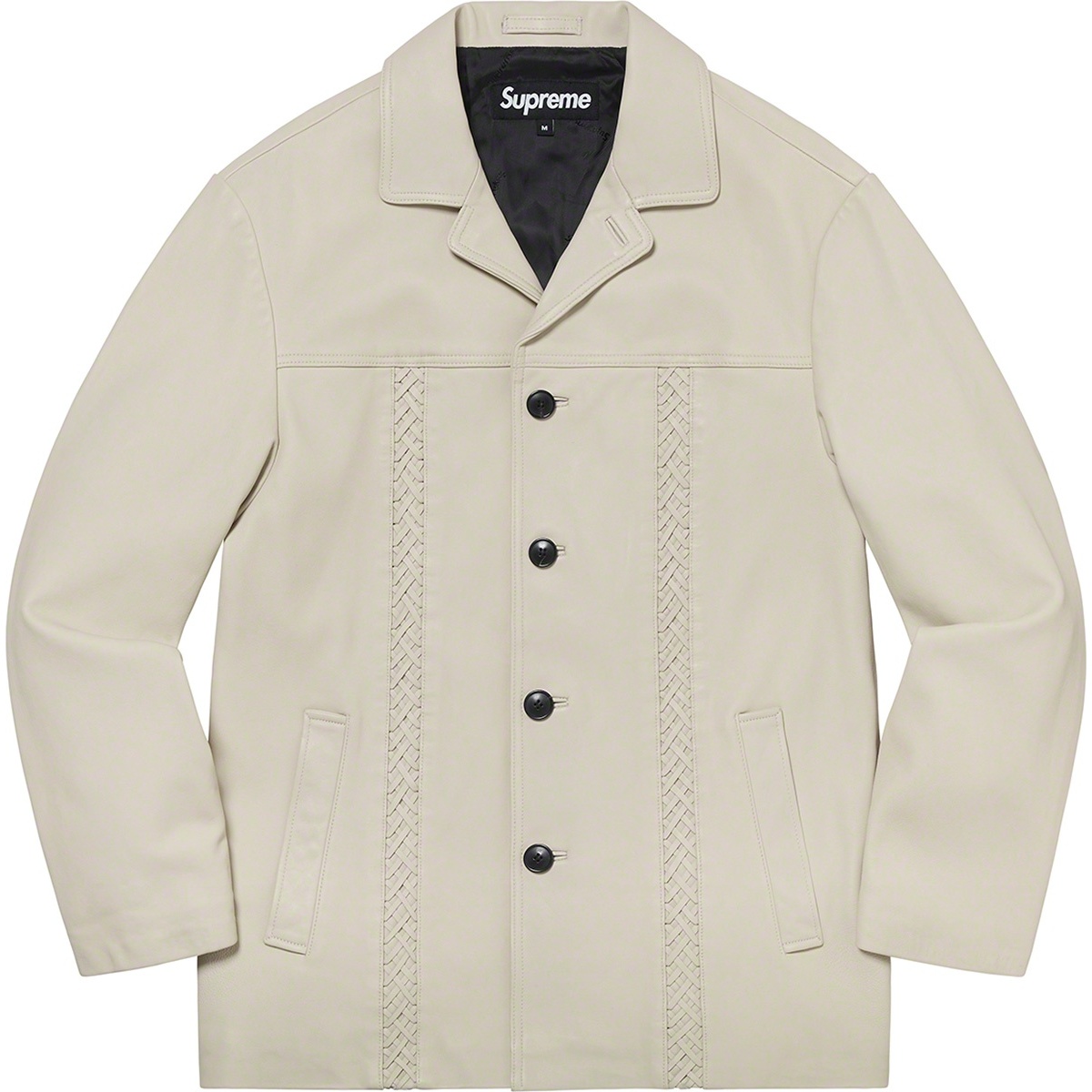 Supreme Braided Leather Overcoat (SS21) - $598