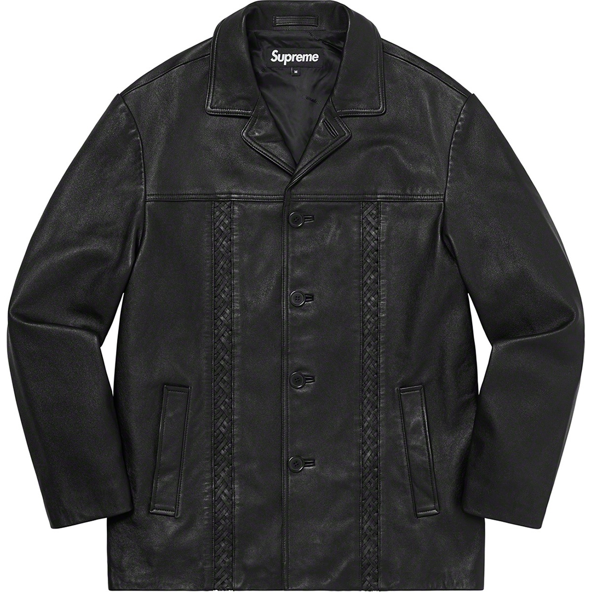 Supreme Braided Leather Overcoat (SS21) - $598