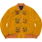 Supreme Clayton Patterson Supreme Skulls Embroidered Velvet MA-1 (SS21)