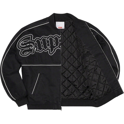 Twill Old English Varsity Jacket - Supreme