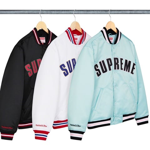 Supreme Supreme®/Mitchell & Ness® Satin Varsity Jacket - Colorway