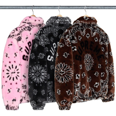 Bandana Faux Fur Bomber Jacket - Supreme