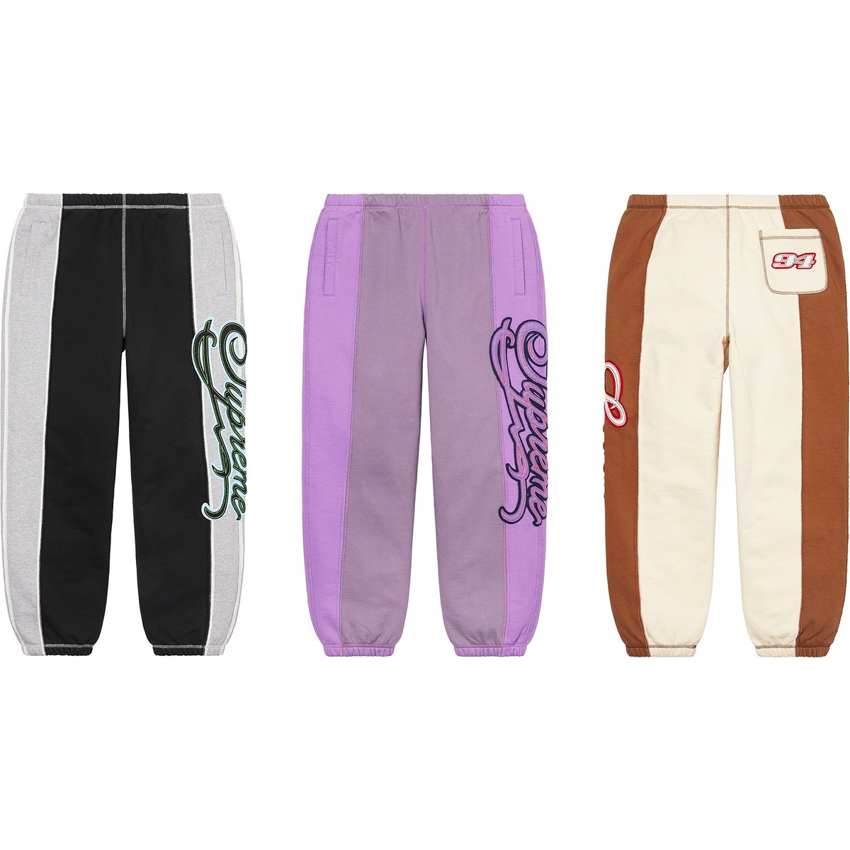 Paneled Script Sweatpant - spring/summer 2021 - Supreme