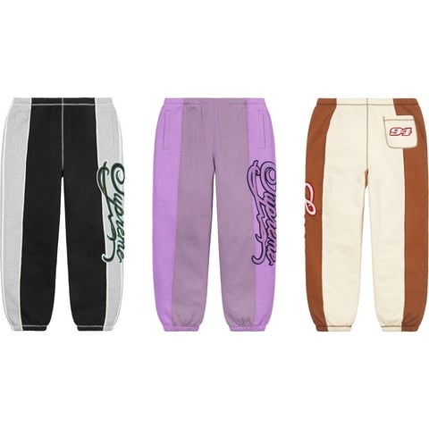Supreme Paneled Script Sweatpant - $148.00