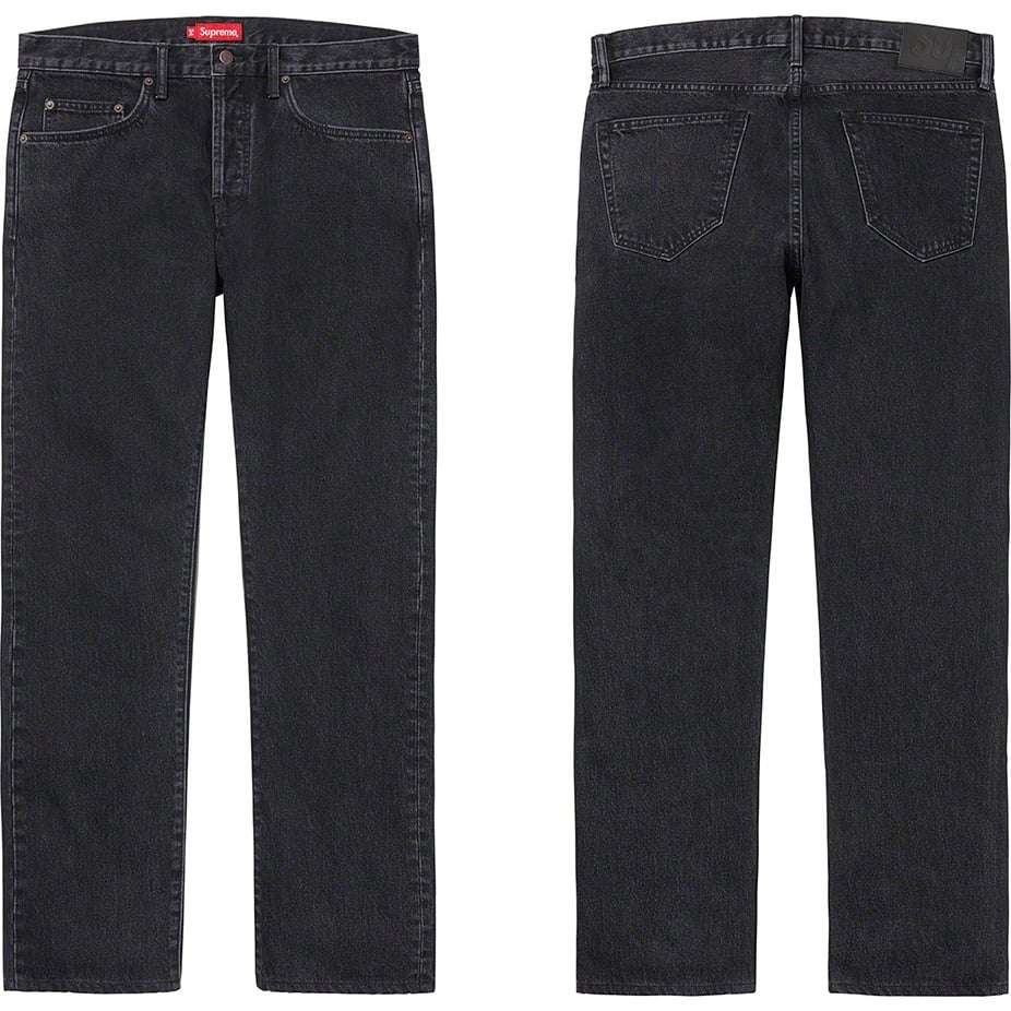 Supreme Stone Washed Black Slim Jean (spring/summer 2021) - $148.00