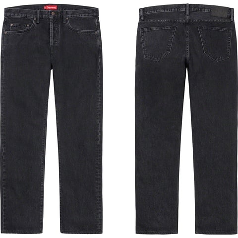 Supreme Stone Washed Black Slim Jean - $148.00