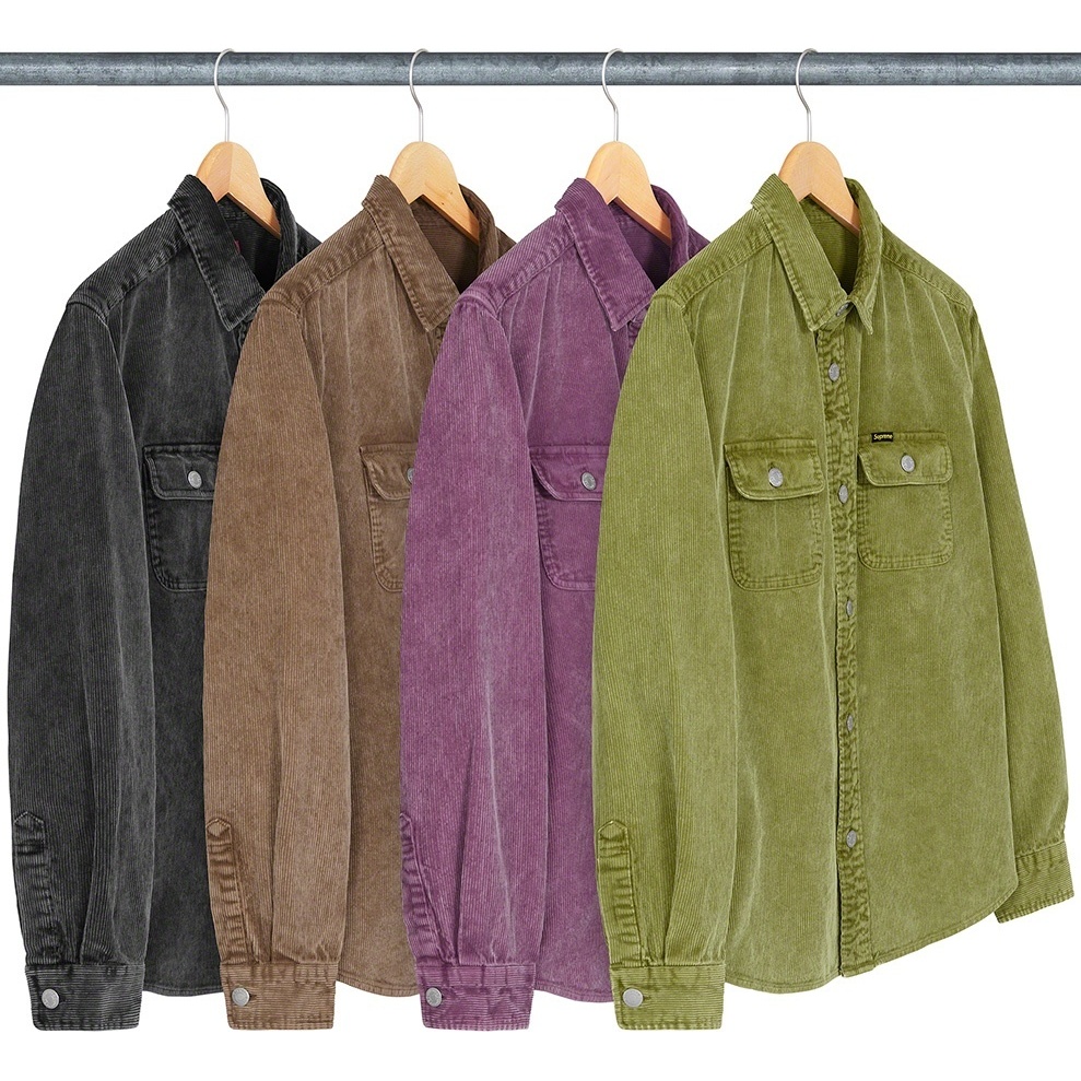 Supreme Washed Corduroy Shirt (spring/summer 2021) - $138.00