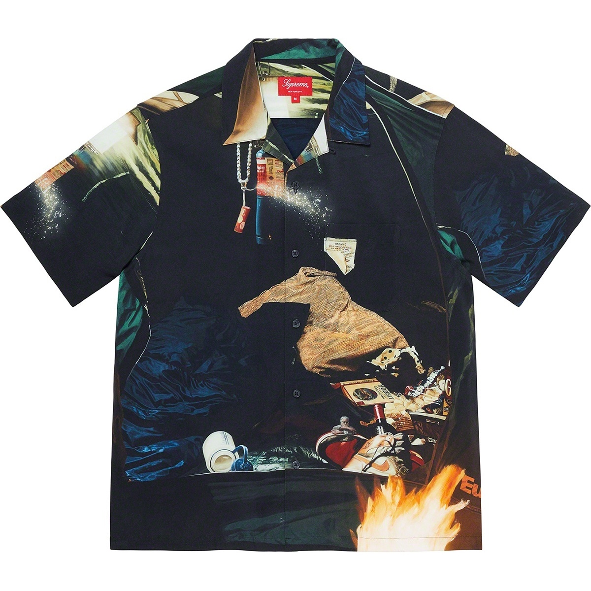 Supreme Dan Colen Firecracker Rayon S/S Shirt (spring/summer 2021) - $148.00