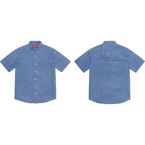 Supreme Embossed Denim S/S Shirt - Colorway