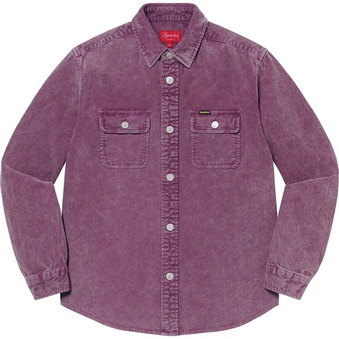 トップス Supreme 21SS Washed Corduroy Shirt Washed Corduroy Shirt - spring/summer 2021 - Supreme