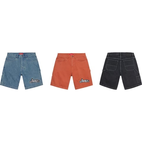 パンツ Supreme Jacquard Denim Painter Short Handstyle Denim Painter Short - spring/summer 2021 - Supreme