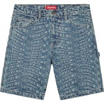 Supreme Warp Jacquard Logos Denim Painter Short (SS21)