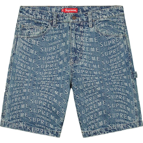 Warp Jacquard Logos Denim Painter Short - Supreme
