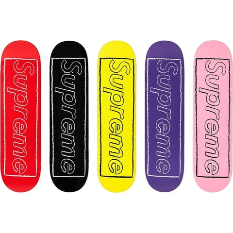 KAWS Chalk Logo Skateboard - spring/summer 2021 - Supreme