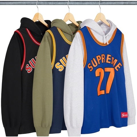 トップス Supreme Basketball Jersey Hooded Basketball Jersey Hooded Sweatshirt - Supreme