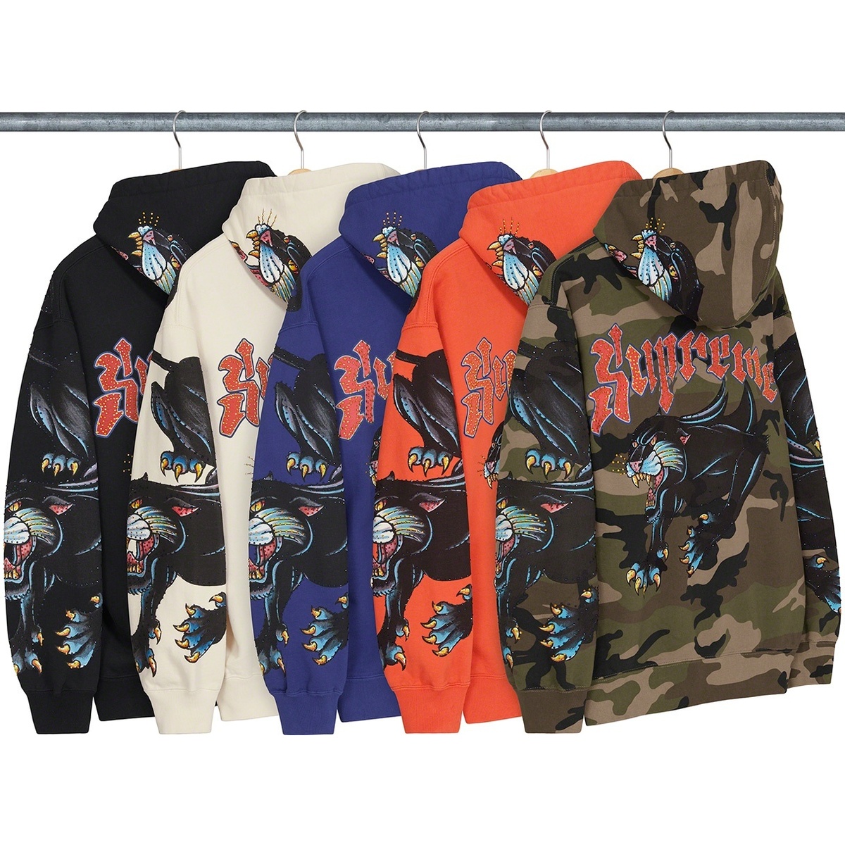 Panther Zip Up Hooded Sweatshirt - Supreme
