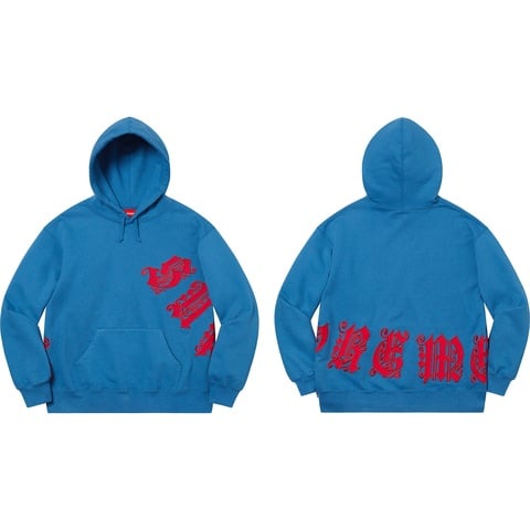 トップス Supreme 21SS Old English Wrap Hooded Supreme Old English Wrap Hooded Sweatshirt Black Men's - SS21 - US