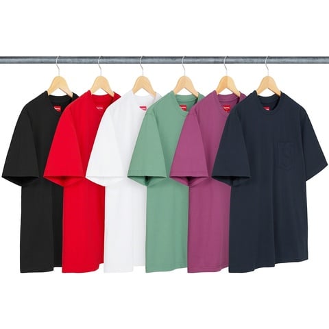 Supreme Laser Cut S Logo Pocket Tee - $68.00