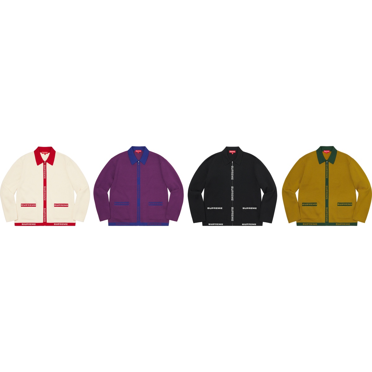 Logo Trim Zip Up Cardigan - SupremeCommunity