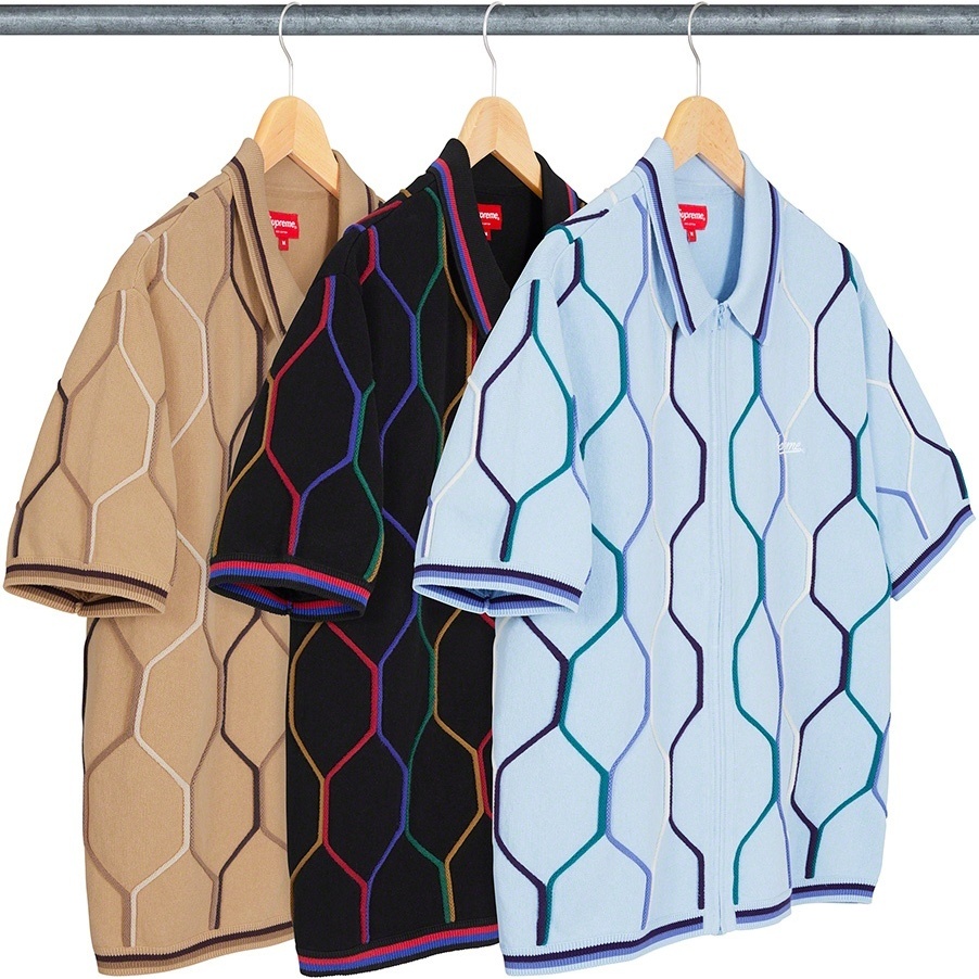 Supreme Hex Zip Up Polo (spring/summer 2021) - $128.00