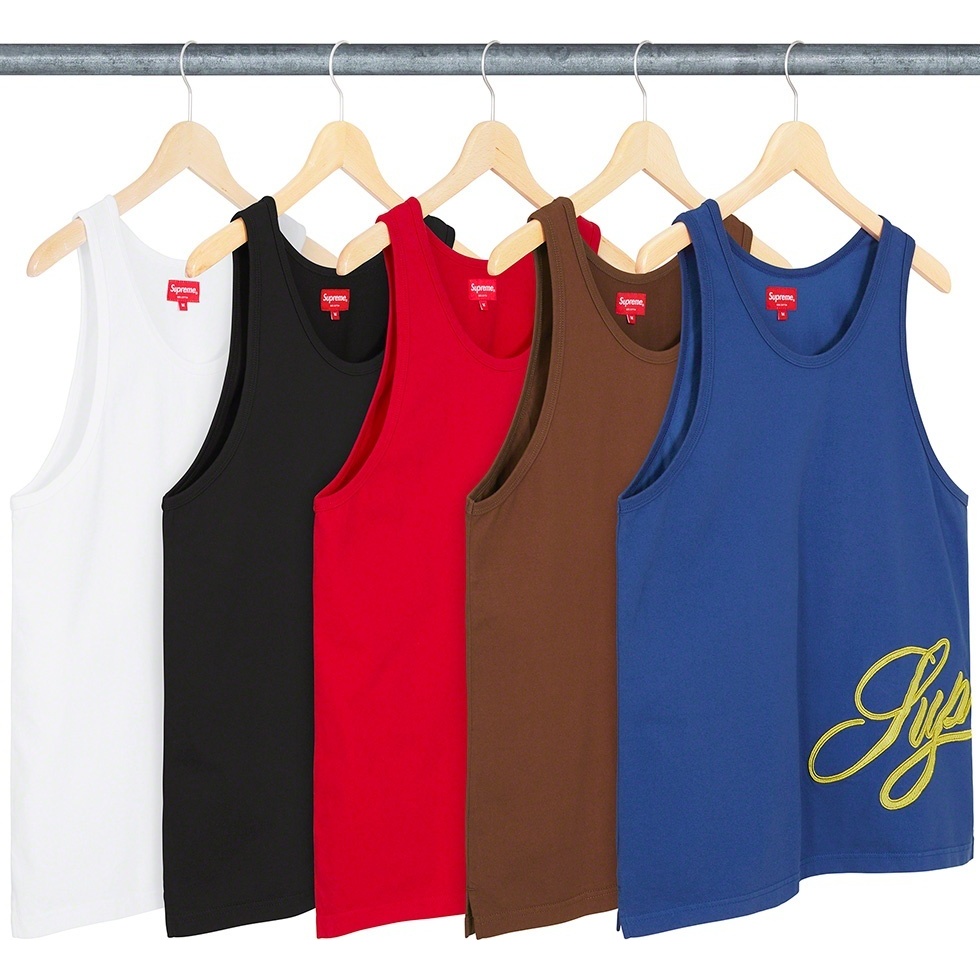 Mesh Script Tank Top - spring/summer 2021 - Supreme