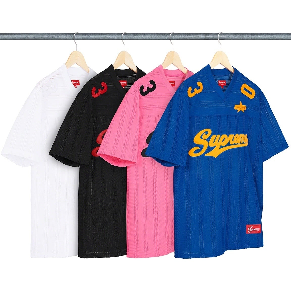 Mesh Stripe Football Jersey - spring/summer 2021 - Supreme