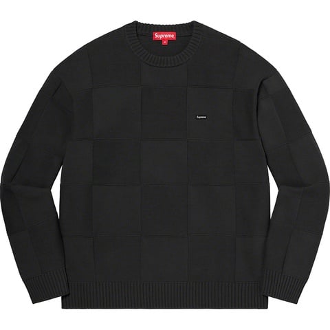 トップス Tonal Checkerboard Small Box Sweater S Tonal Checkerboard Small Box Sweater - Supreme
