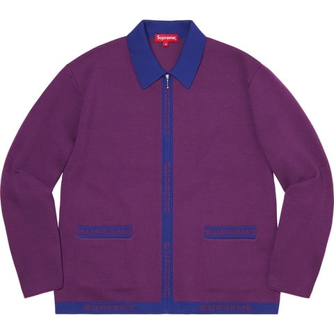 Supreme Logo Trim Zip Up Cardigan - Colorway