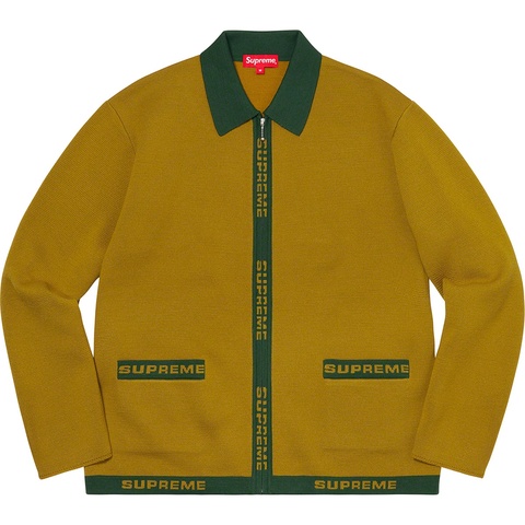 トップス supreme 21AW zip up cardigan Logo Trim Zip Up Cardigan - spring/summer 2021 - Supreme