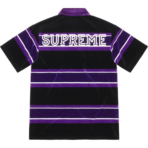 Stripe Velour Polo - spring/summer 2021 - Supreme