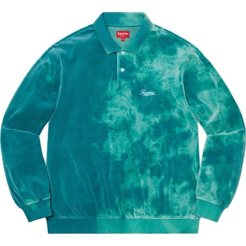 Supreme Bleached Velour L/S Polo - Colorway