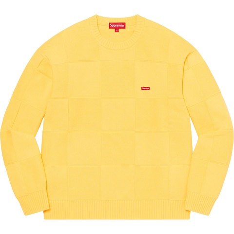 Tonal Checkerboard Small Box Sweater - Supreme