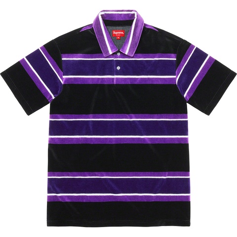Stripe Velour Polo - spring/summer 2021 - Supreme
