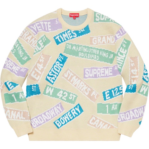 Supreme Street Signs Sweater - Colorway