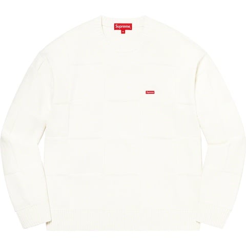 Tonal Checkerboard Small Box Sweater - Supreme